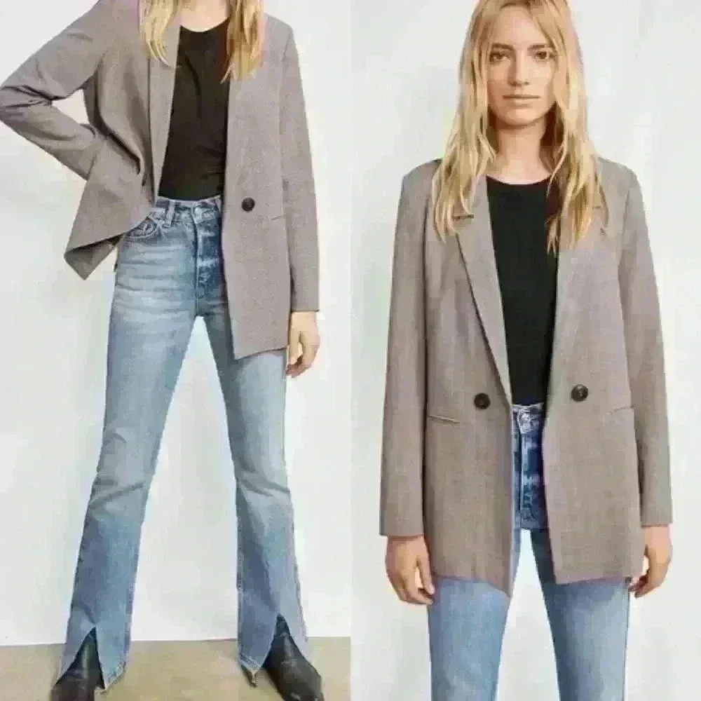 ANINE BING Madeline Oversized Plaid Blazer - Picture 12 of 14